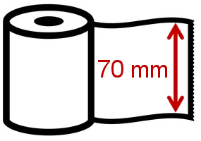 Bonrollen Holzfrei Breite 70 mm