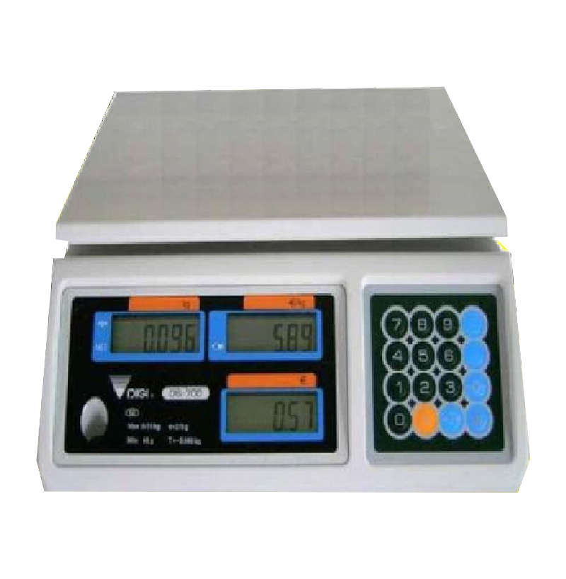 Geeichte preisrechnende Ladenwaage DIGI DS-700, Marktwaage Obstwaage Erdbeerwaage