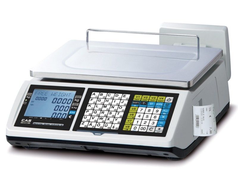 Geeichte Bondruckende Ladenwaage CAS CT 100 Waage mit Bondrucker