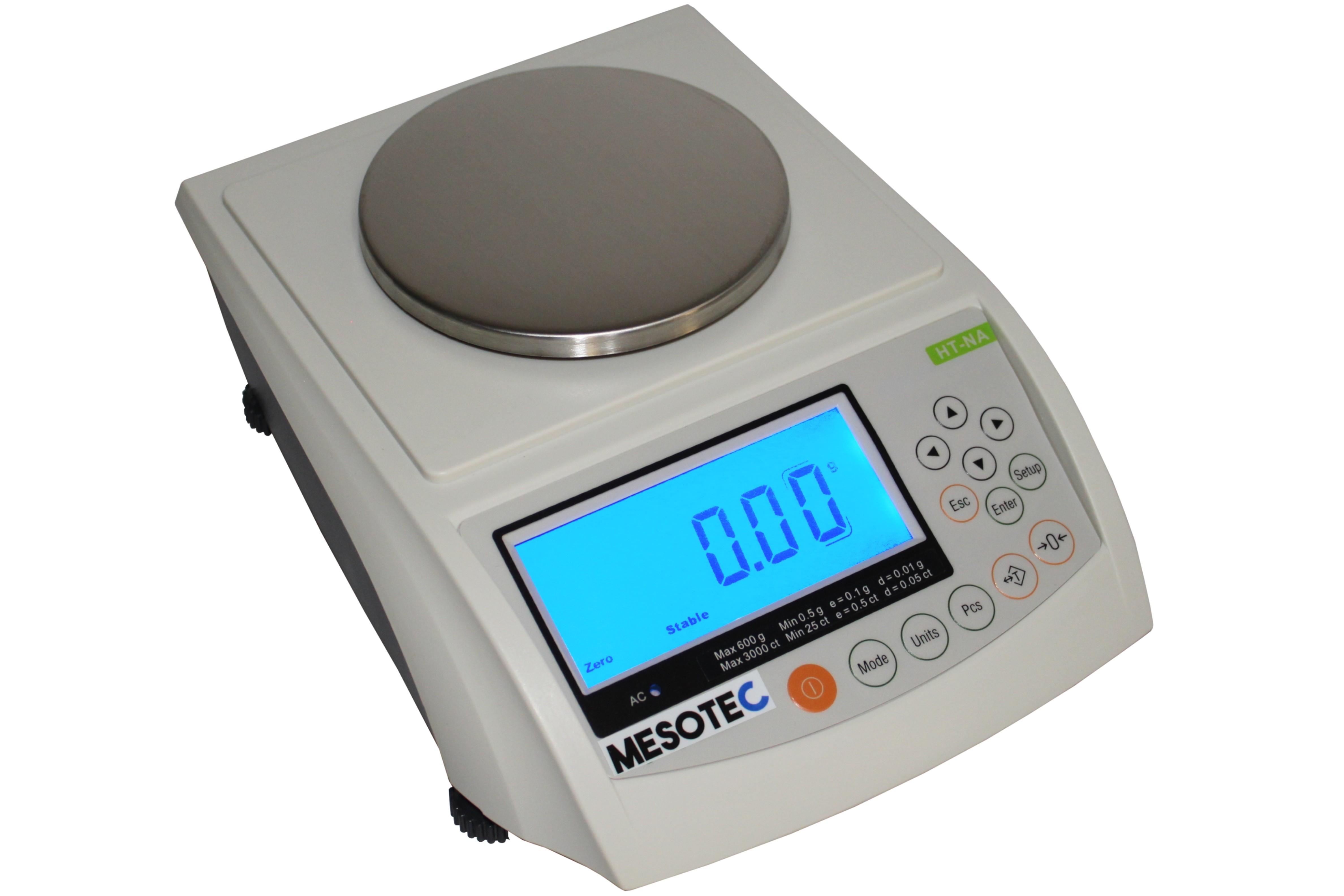 Geeichte Präzisionswaage Mestronic HT-NA-600 - 0,01 Teilung