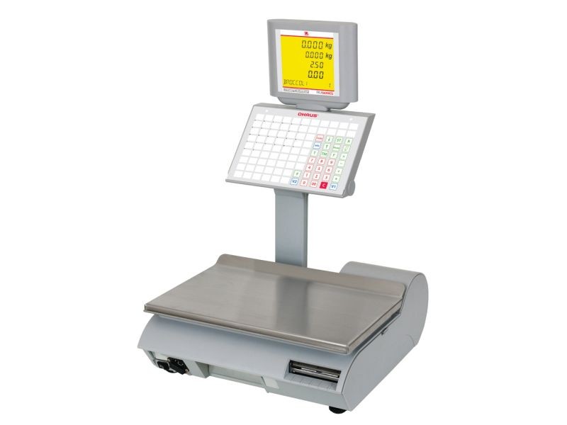 Geeichte Bon- & Etikettendruckende Ladenwaage Ohaus RU
