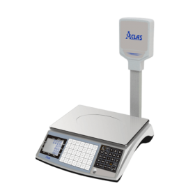 Geeichte Ladenwaage WKA-PS-D-H mit Hochanzeige und großer Tastatur, Marktwaage, Obstwaage, Gemüsewaage